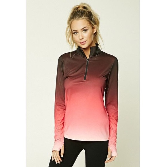 Forever 21 Tops - Ombré Half Zip Pullover activewear